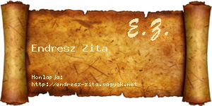 Endresz Zita névjegykártya